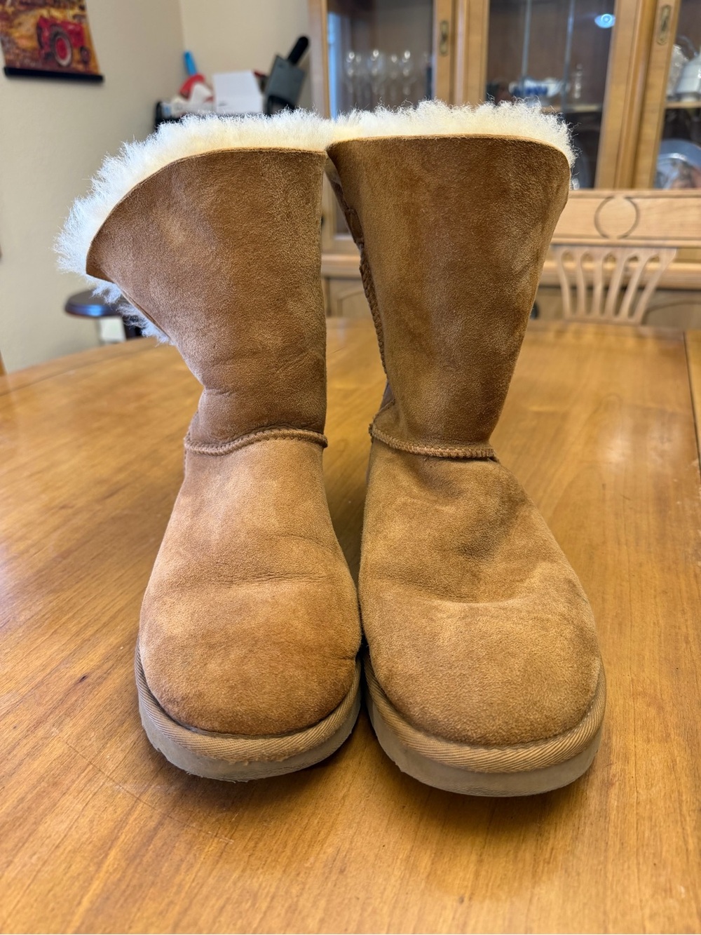 UGG Chestnut Suede Short Boots | 10 | Winter Cabincore Gorpcore Cozy Style - Picture 3 of 9